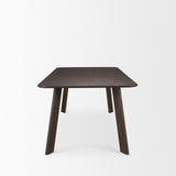 Mercana Welborn 72" Dark Brown Wood Rectangular Dining Table