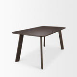 Mercana Welborn 72" Dark Brown Wood Rectangular Dining Table