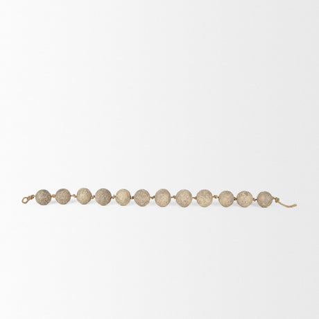 Mercana Varamala Dark Beige Paper Mache Sphere Garland