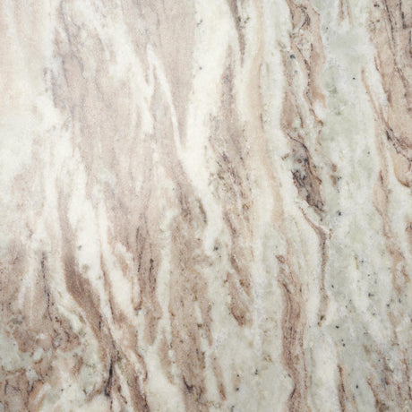 Mercana Allyson Round Brown Pedestal w/ Pink Marble Top Coffee Table