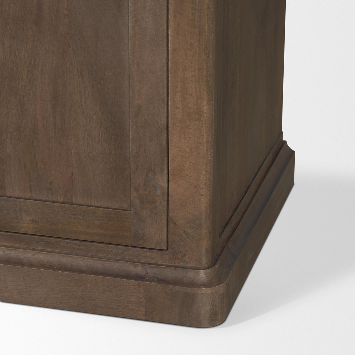 Mercana Baron Dark Brown Solid Wood w/ Antiqued Aged Brass Knobs 3-Drawer 6-Door Sideboard