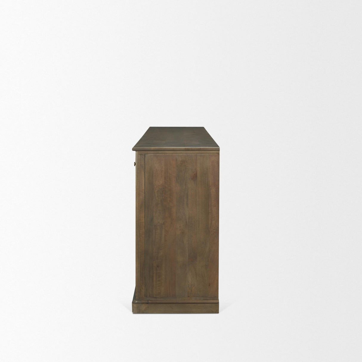 Mercana Baron Dark Brown Solid Wood w/ Antiqued Aged Brass Knobs 3-Drawer 6-Door Sideboard
