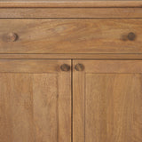 Mercana Baron Light Brown Solid Wood w/ Antiqued Brass Knobs 3-Drawer 6-Door Sideboard
