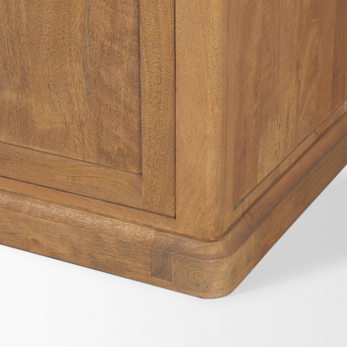 Mercana Baron Light Brown Solid Wood w/ Antiqued Brass Knobs 3-Drawer 6-Door Sideboard