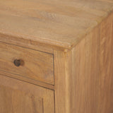 Mercana Baron Light Brown Solid Wood w/ Antiqued Brass Knobs 3-Drawer 6-Door Sideboard