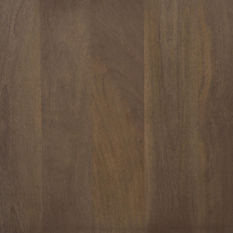 Mercana Braxton Dark Brown Wood w/ Antiqued Aged Brass Metal 3 Tiers 2 Door Shelving Unit