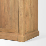 Mercana Baron Light Brown Wood w/ Gunmetal 2-Door Open Shelving Unit