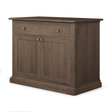 Mercana Braxton Dark Brown Solid Wood w/ Antique Knobs Accent Cabinet 1 Drawer 2 Doors
