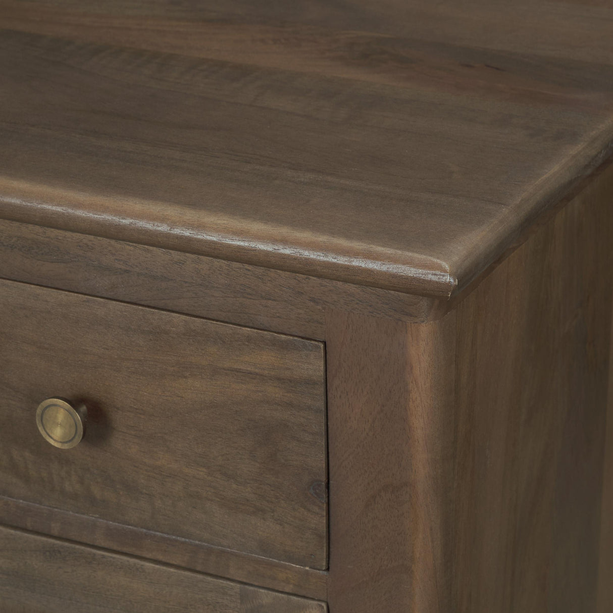 Mercana Baron Dark Brown Solid Wood w/ Antique Knobs 2-Door Accent Cabinet