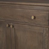 Mercana Baron Dark Brown Solid Wood w/ Antique Knobs 2-Door Accent Cabinet