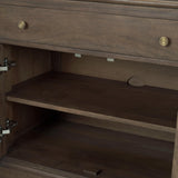 Mercana Baron Dark Brown Solid Wood w/ Antique Knobs 2-Door Accent Cabinet