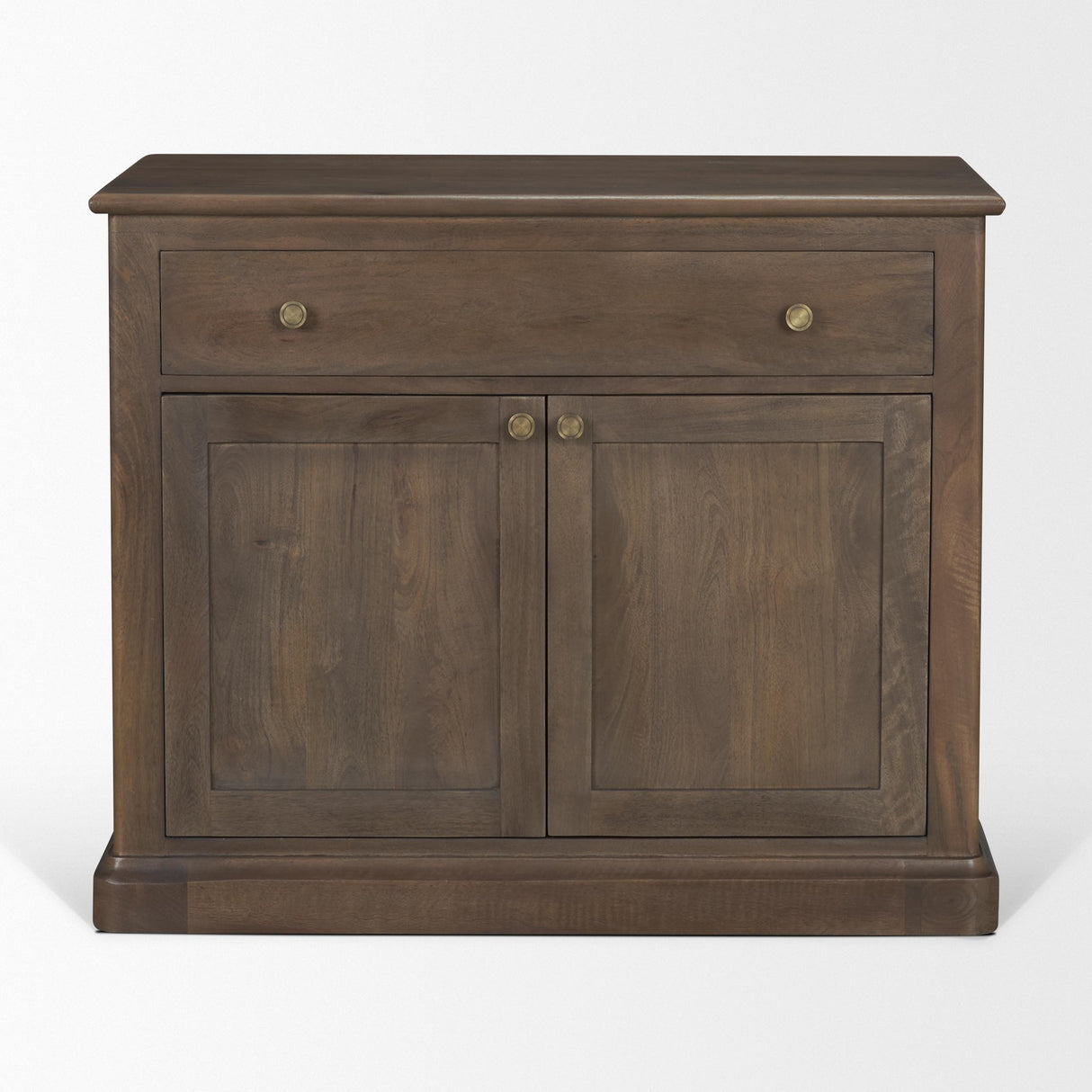 Mercana Baron Dark Brown Solid Wood w/ Antique Knobs 2-Door Accent Cabinet