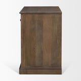 Mercana Baron Dark Brown Solid Wood w/ Antique Knobs 2-Door Accent Cabinet