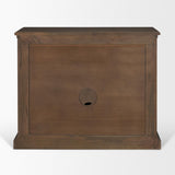Mercana Baron Dark Brown Solid Wood w/ Antique Knobs 2-Door Accent Cabinet