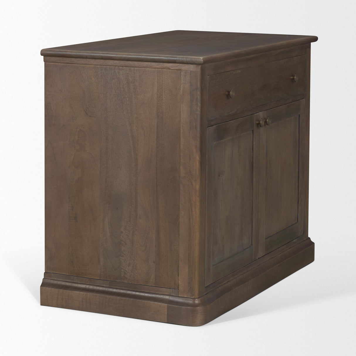 Mercana Baron Dark Brown Solid Wood w/ Antique Knobs 2-Door Accent Cabinet