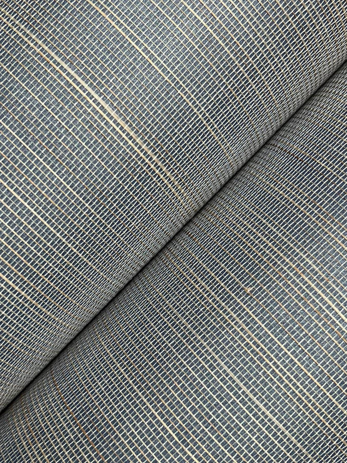 Ronald Redding Designs Abaca Weave Blue Wallpaper