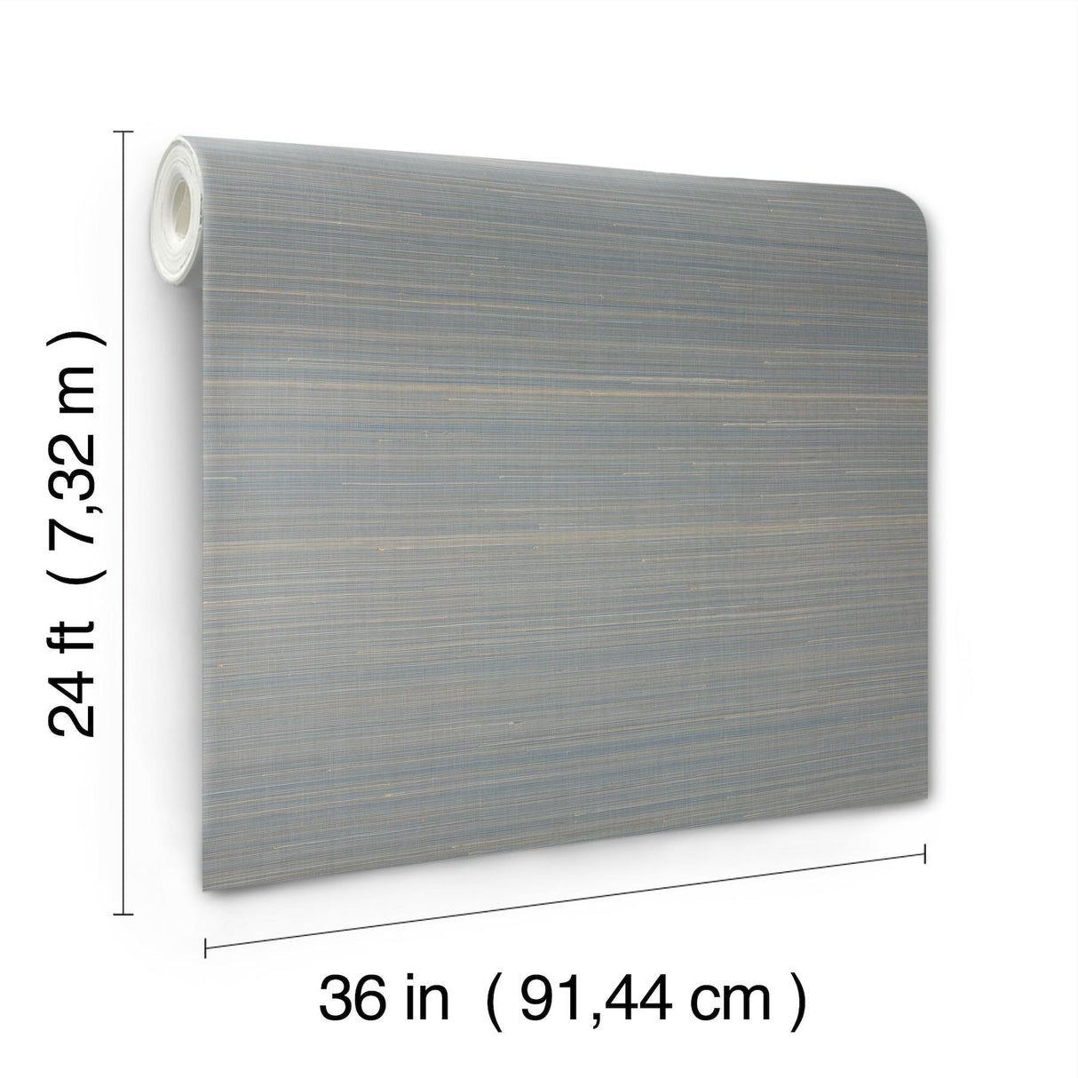 Ronald Redding Designs Abaca Weave Blue Wallpaper