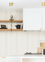 York Wallcoverings Striped Sunset Beige Wallpaper