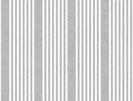 Magnolia Home French Linen Stripe Charcoal Wallpaper