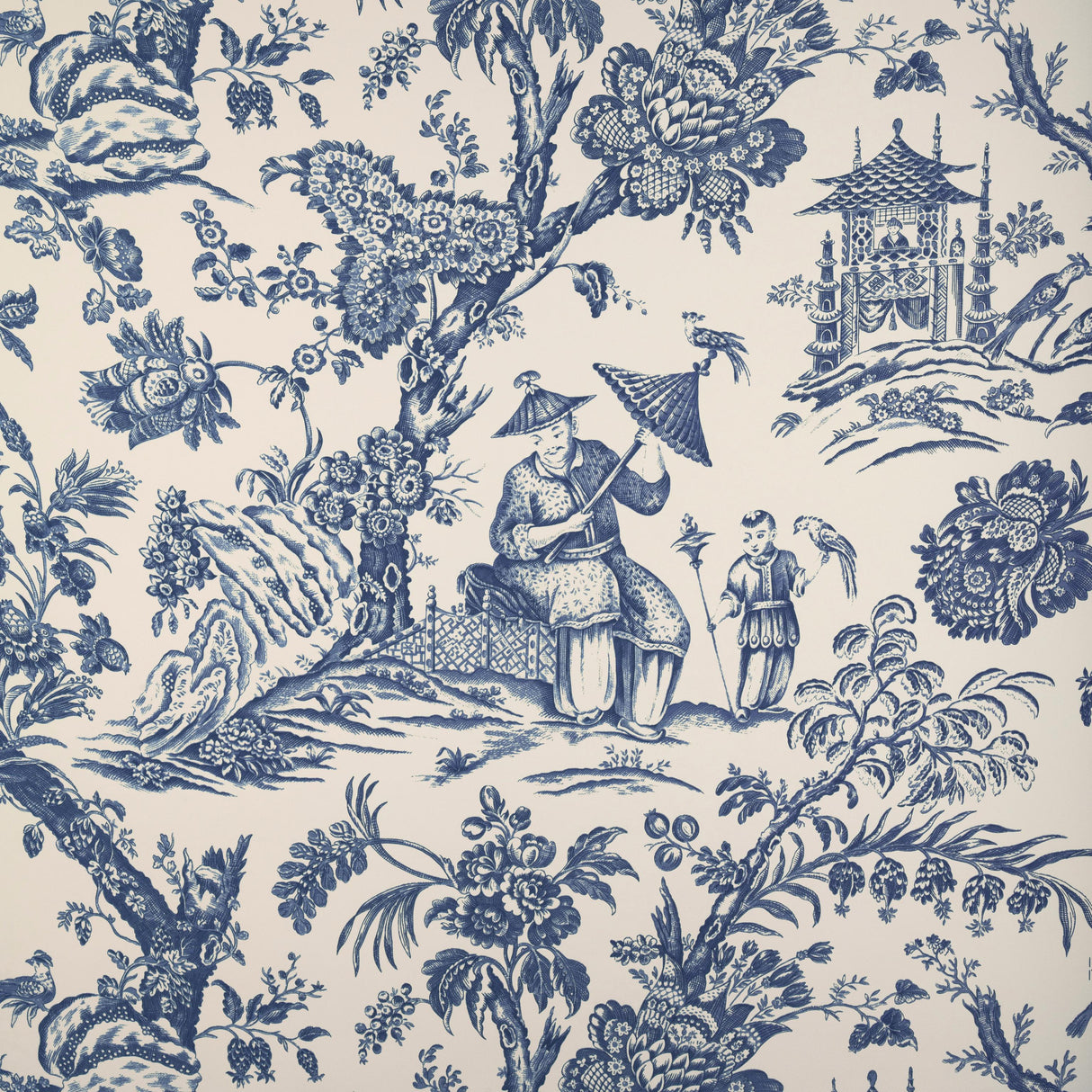 Brunschwig & Fils MARCEL NAVY Wallpaper