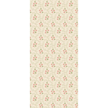 G P & J Baker POSY GREEN/RED Wallpaper