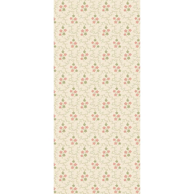 G P & J Baker POSY GREEN/RED Wallpaper
