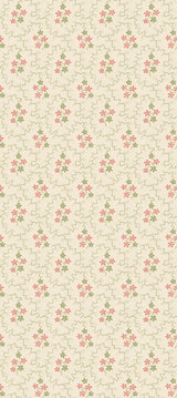 G P & J Baker POSY GREEN/RED Wallpaper
