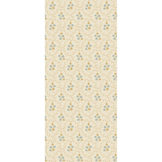 G P & J Baker POSY OCHRE/BLUE Wallpaper