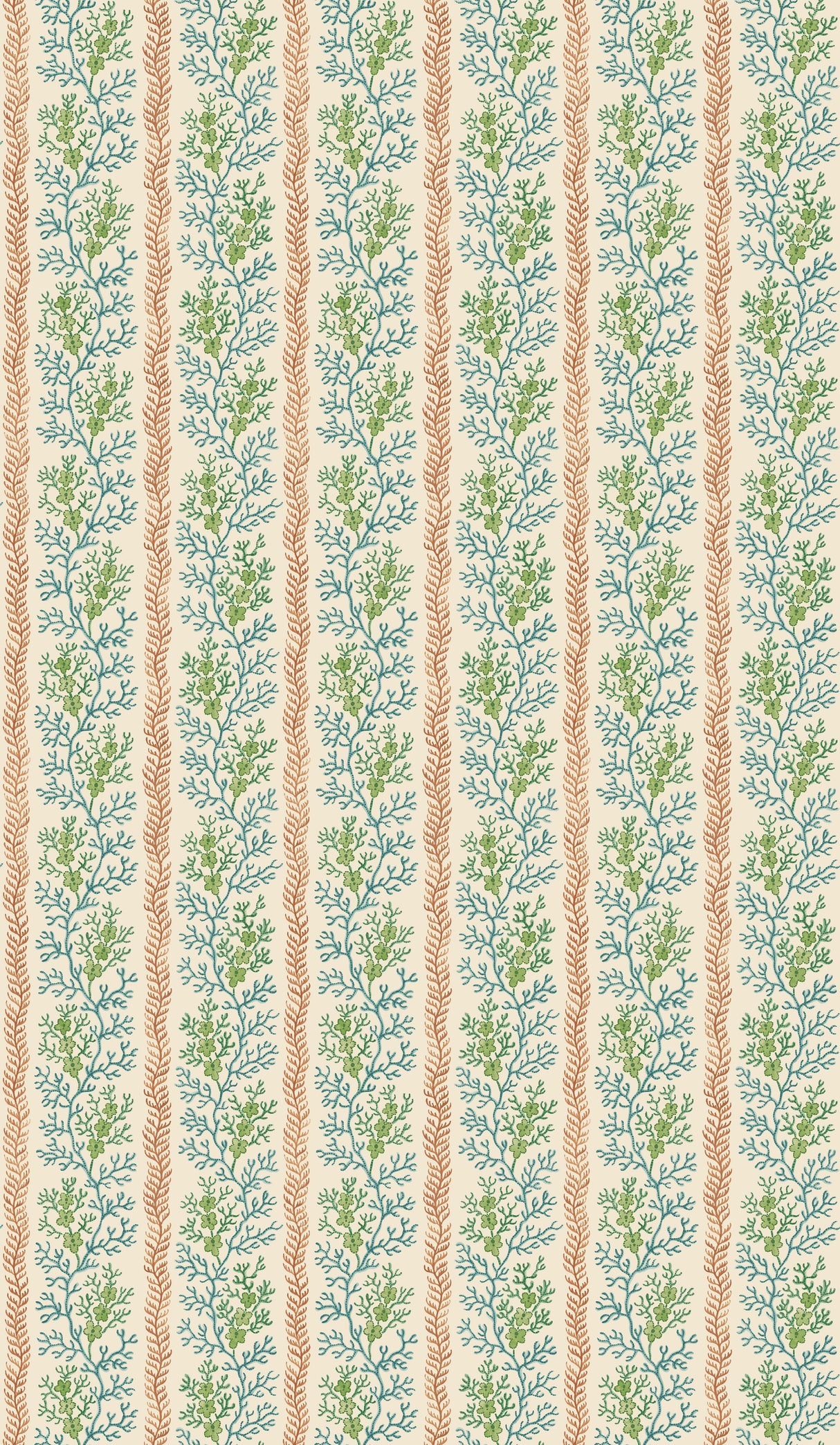 G P & J Baker SYMINGTON TEAL/RED Wallpaper