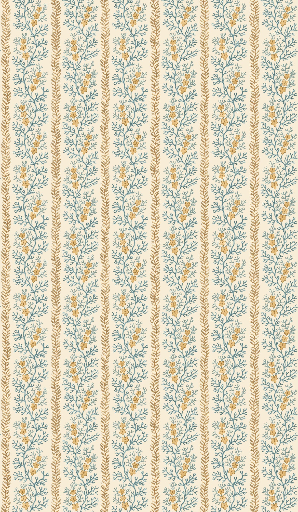G P & J Baker SYMINGTON OCHRE/BLUE Wallpaper