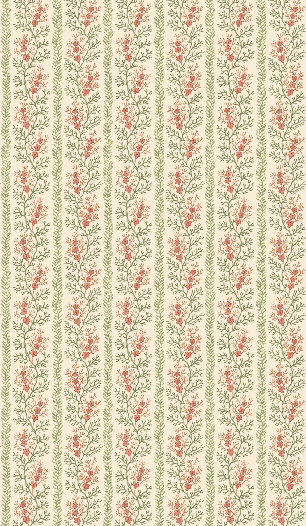 G P & J Baker SYMINGTON GREEN/RED Wallpaper