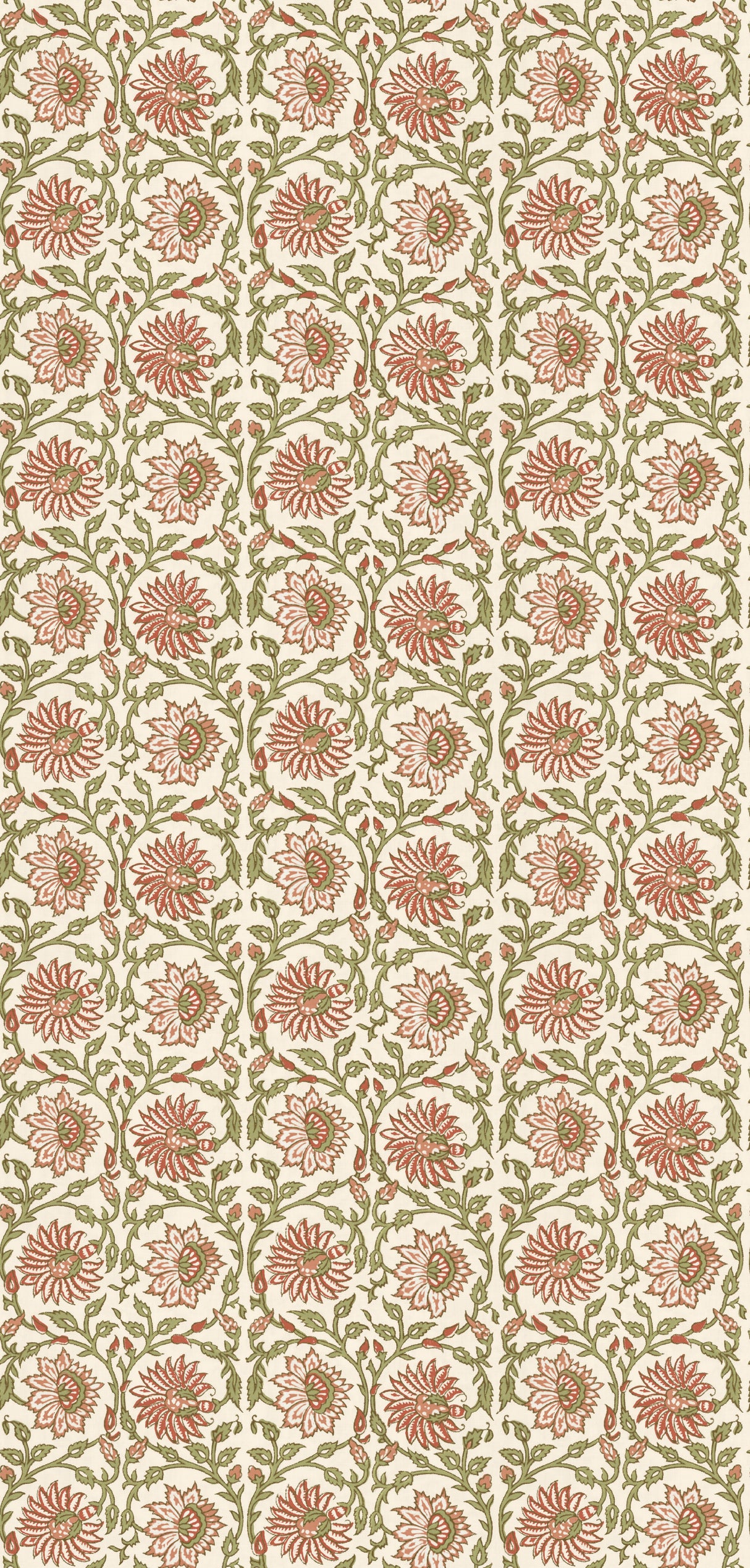 G P & J Baker CECILY RED/GREEN Wallpaper