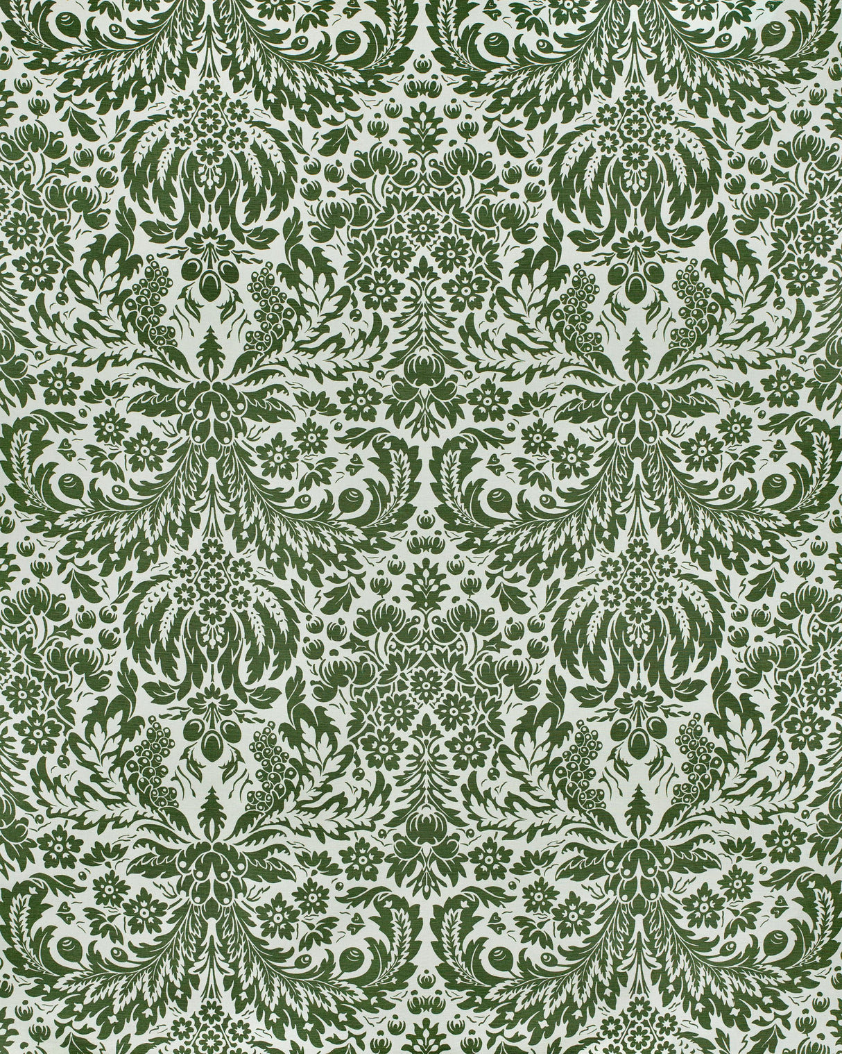 Lee Jofa DAMASK WP DARK GREEN Wallpaper