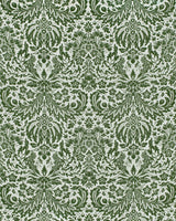 Lee Jofa DAMASK WP DARK GREEN Wallpaper