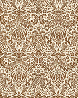 Lee Jofa DAMASK WP BROWN Wallpaper