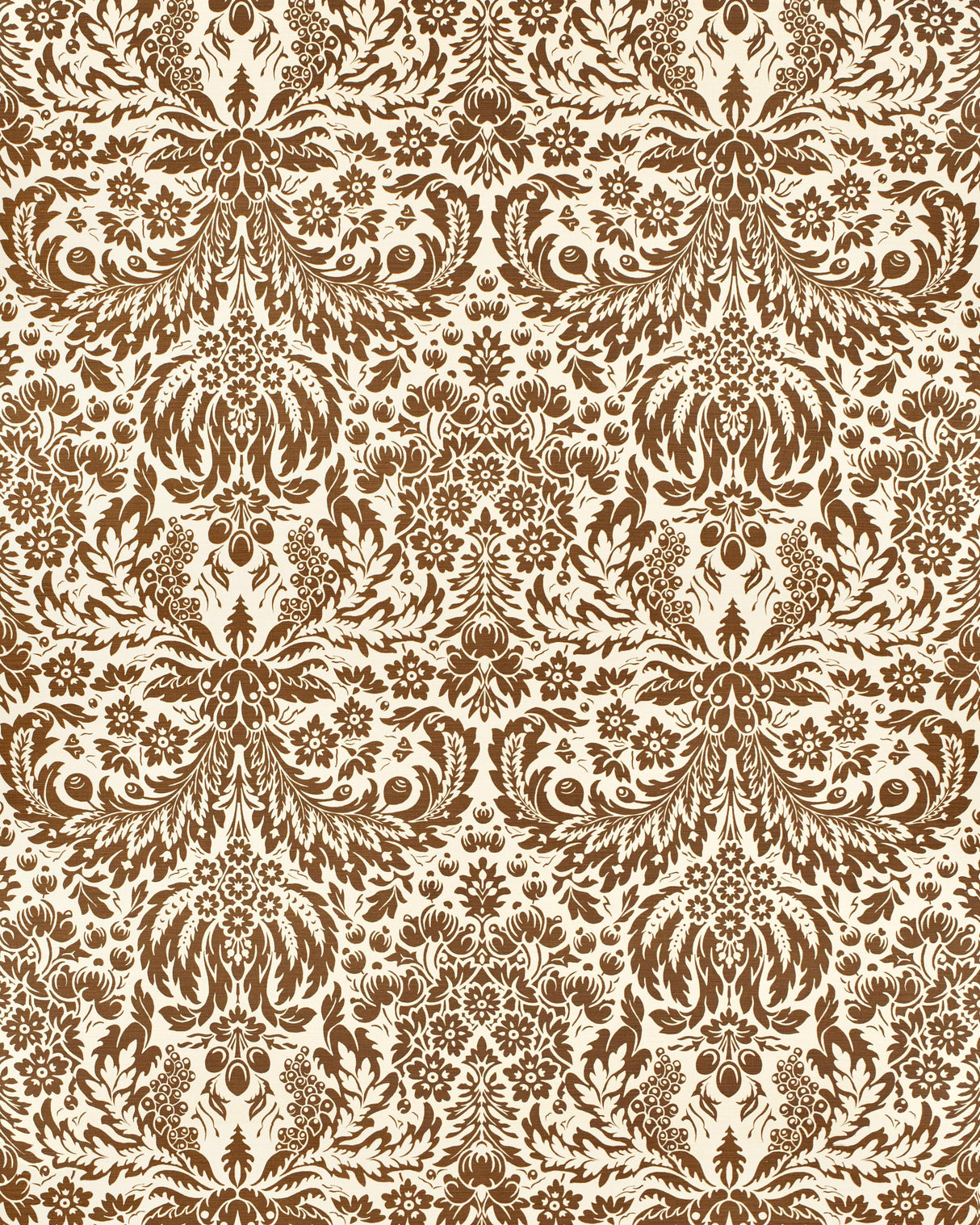 Lee Jofa DAMASK WP BROWN Wallpaper