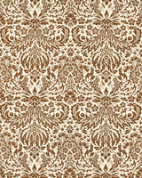 Lee Jofa DAMASK WP BROWN Wallpaper