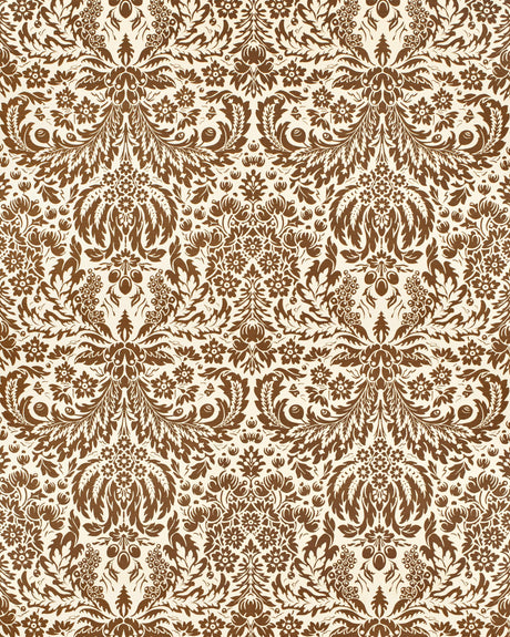 Lee Jofa DAMASK WP BROWN Wallpaper