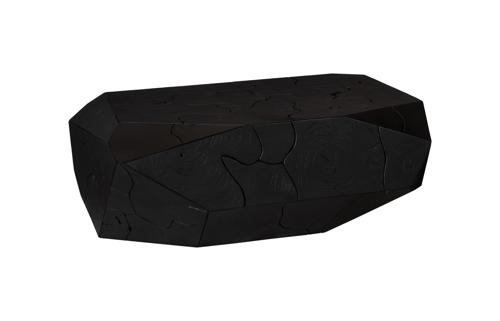 Phillips Collection Prism Black Finish Coffee Table