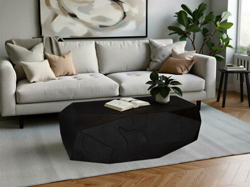 Phillips Collection Prism Black Finish Coffee Table