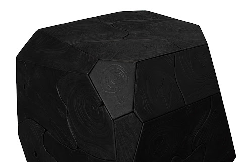 Phillips Collection Prism Black Finish Side Table