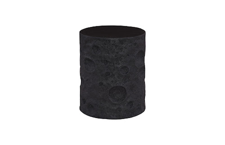 Phillips Collection Crater Black Stone Side Table