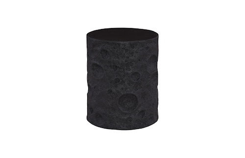 Phillips Collection Crater Black Stone Side Table