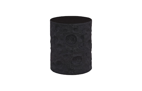 Phillips Collection Crater Black Stone Side Table