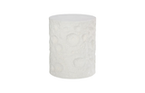 Phillips Collection Crater White Stone Side Table