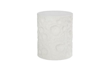 Phillips Collection Crater White Stone Side Table