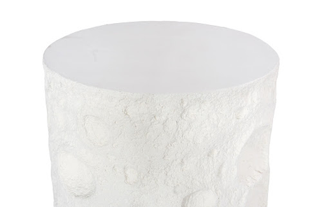 Phillips Collection Crater White Stone Side Table
