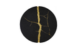 Phillips Collection Rift Wall Tile, Circle Matte Black Gold Leaf Wall Art