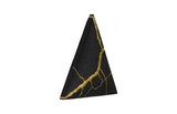 Phillips Collection Rift Wall Tile, Triangle Matte Black Gold Leaf Wall Art