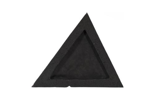 Phillips Collection Rift Wall Tile, Triangle Matte Black Gold Leaf Wall Art